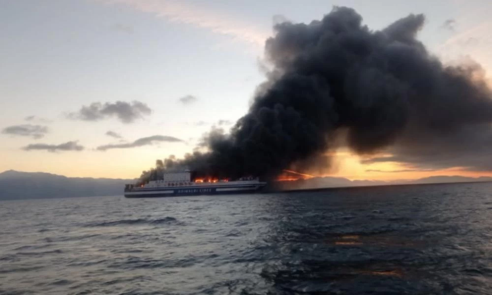Κέρκυρα: «Euroferry Olympia»-Το τέταρτο πλοίο της εταιρείας που καίγεται